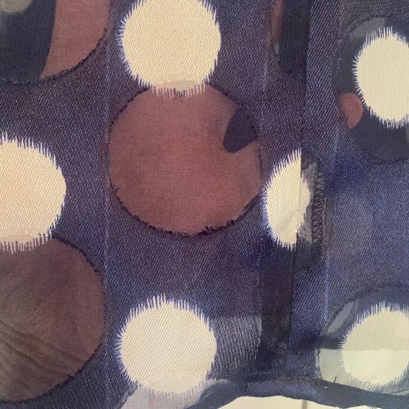 Zara Basics Made in morocco, navy polkadot, blouse, women’s XS - Picture 5 of 5